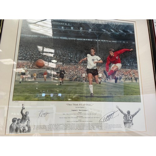 517 - Signed football picture + ltd edition picture