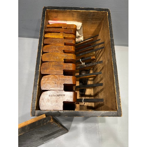 527 - Superb early 20th century Marple's wood planes in box