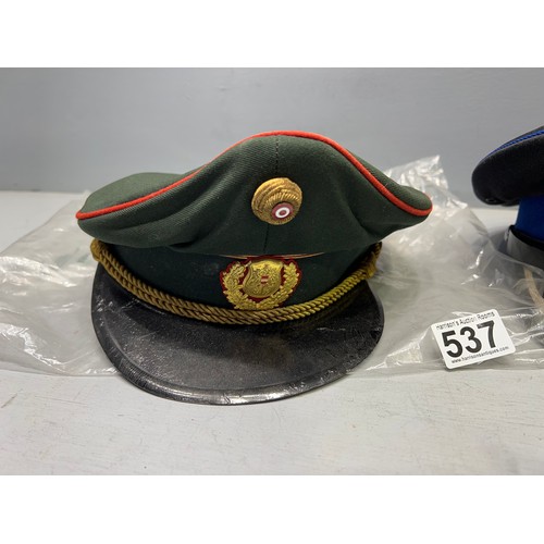 537 - 2 Military hats