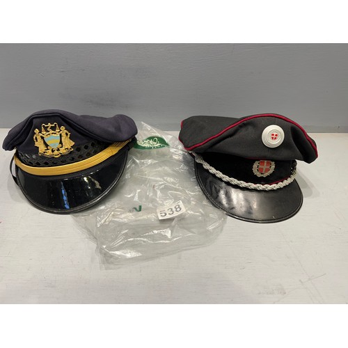 538 - 2 Military hats