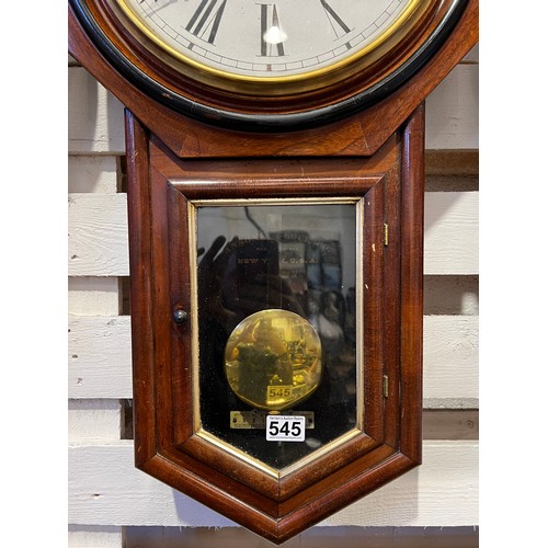 545 - Superb American Victorian wall clock