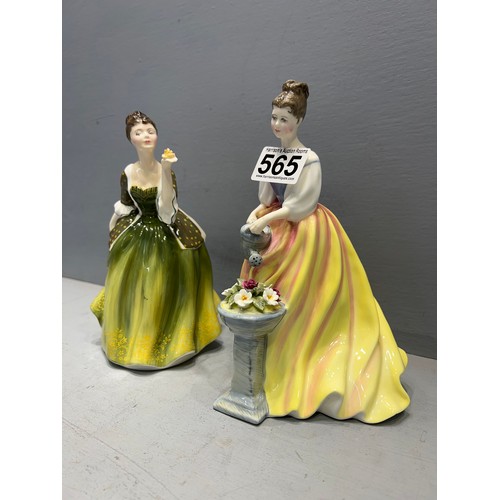 565 - 2 Royal Doulton figures