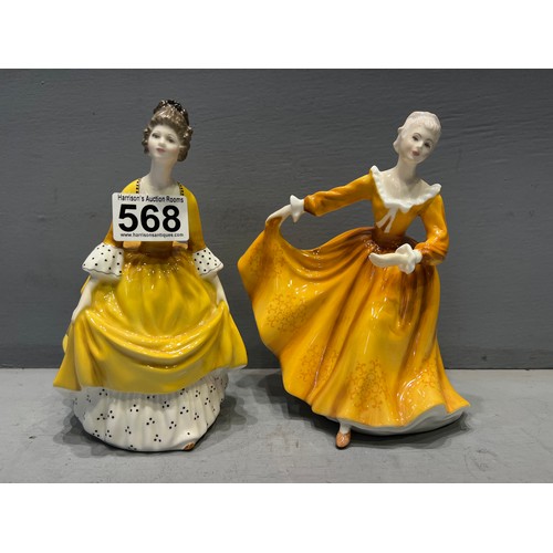 568 - 2 Royal Doulton figures