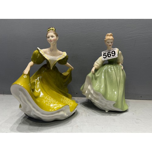 569 - 2 Royal Doulton figures