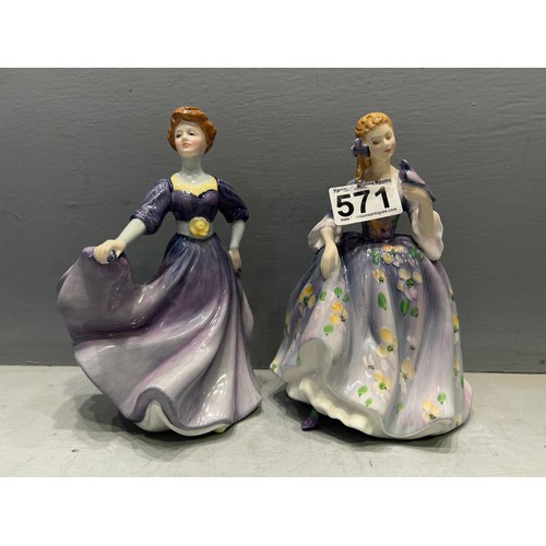 571 - 2 Royal Doulton figures