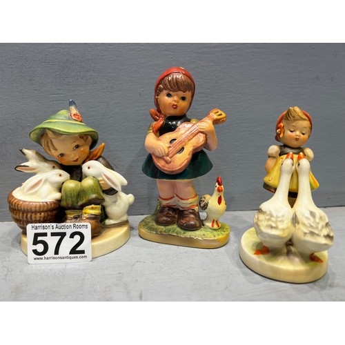 572 - 3 Goebel figures + 1 other