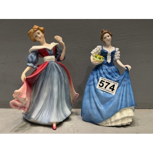 574 - 2 Royal Doulton figures