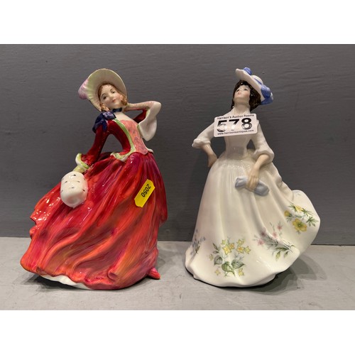 578 - 2 Royal Doulton figures