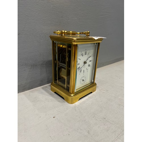 579 - Superb quality brass carriage clock