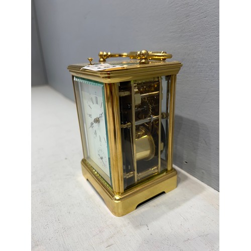 579 - Superb quality brass carriage clock