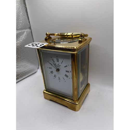 583 - Superb quality brass carriage clock London