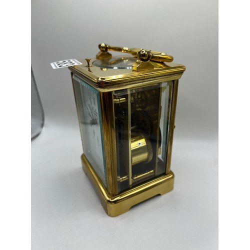 583 - Superb quality brass carriage clock London