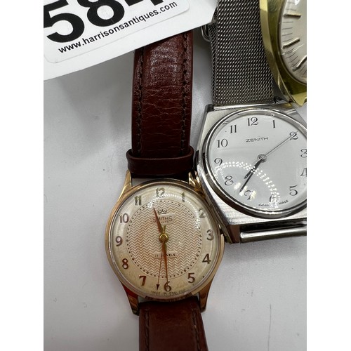 584 - 3 vintage watches roamer, smiths, zenith