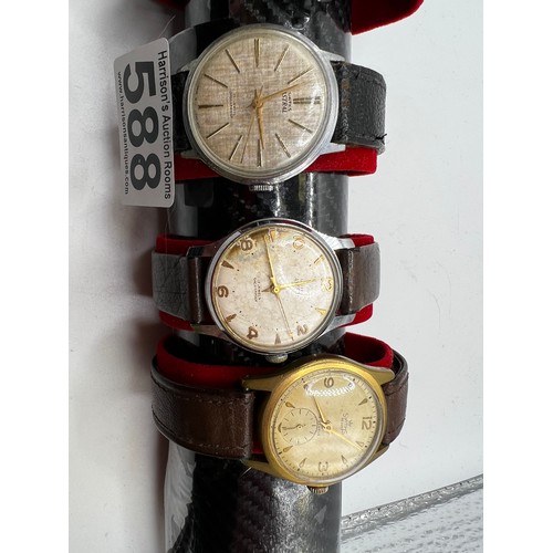 588 - 5 Vintage gents watches