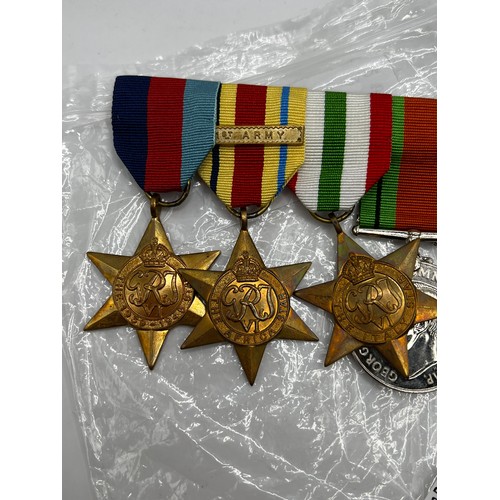 598 - WW2 Veterans medal bar 6 medals in total