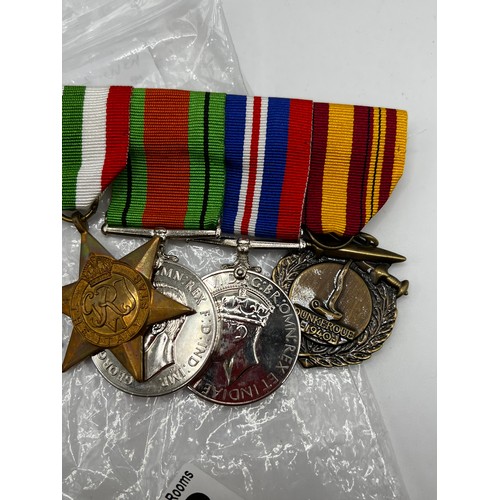 598 - WW2 Veterans medal bar 6 medals in total