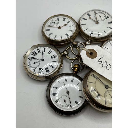 600g - 7 pocket watches 6 are silver