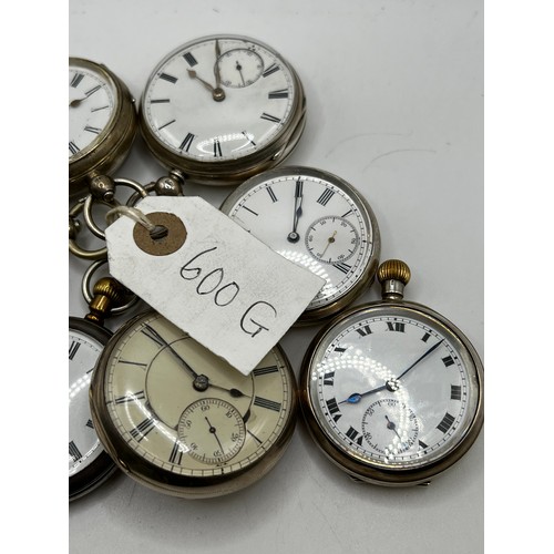 600g - 7 pocket watches 6 are silver