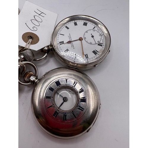 600h - 4 silver pocket watches