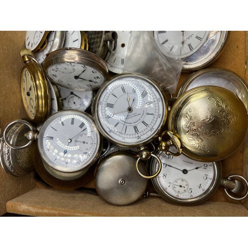 600i - box assorted pocket watches silver ect a/f