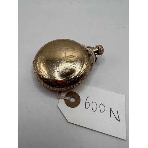 600n - gold coloured Waltham pocket watch