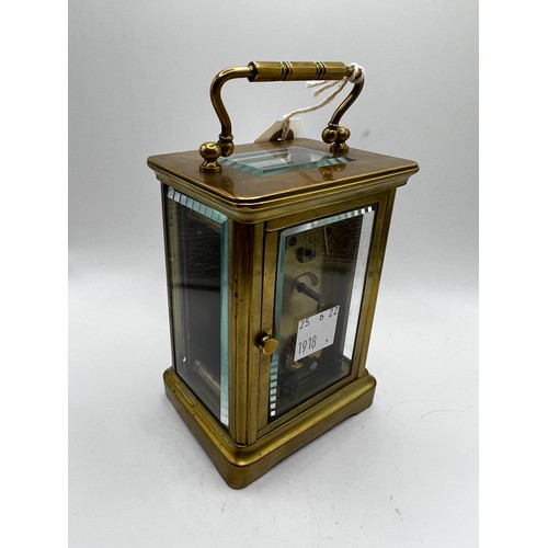 600p - brass carriage clock ticking away