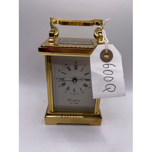 600q - brass carriage clock ticking away