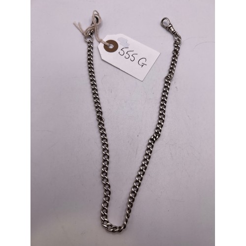 555g - silver albert chain 29.1g