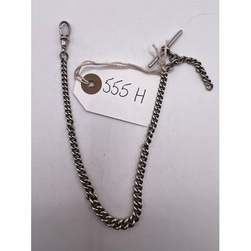 555h - silver albert chain 23.9g