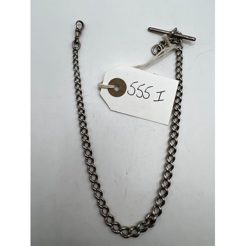 555i - silver albert chain 26.8g