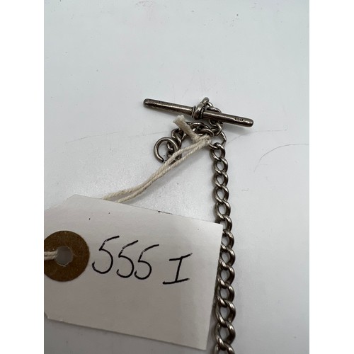 555i - silver albert chain 26.8g