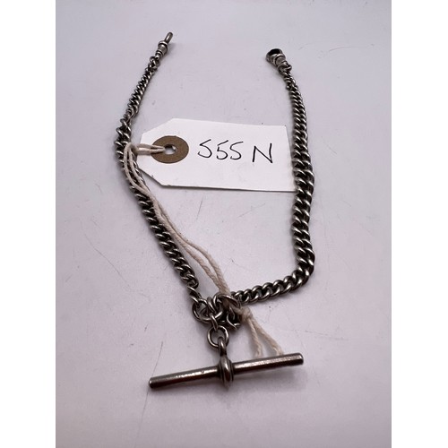 555n - silver double albert chain 23.6g