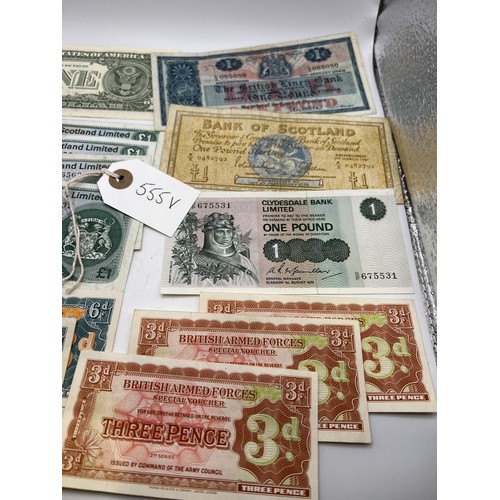 555v - quantity of old money notes