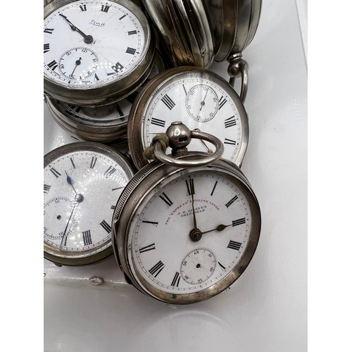 555z - 8 pocket watches silver etc