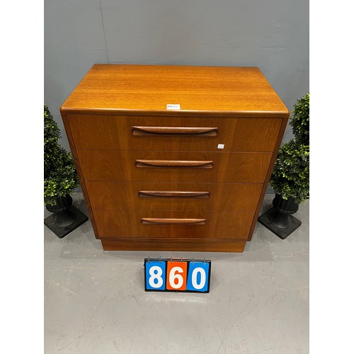 860 - G-plan fresco 4 draw chest