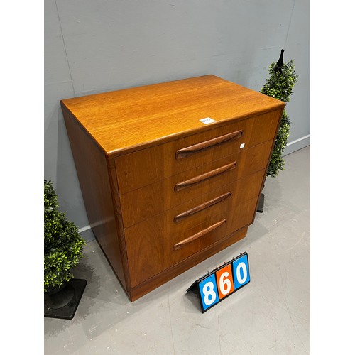 860 - G-plan fresco 4 draw chest