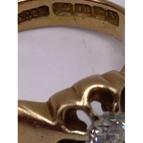 585 E - 18ct Gold Diamond Solitaire Gents ring Approx 1/2 Carat Diamond Size S  9.9g gross