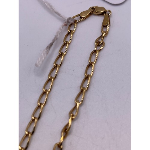 585 H - 9ct Gold Bracelet /Ankle chain   1.4g