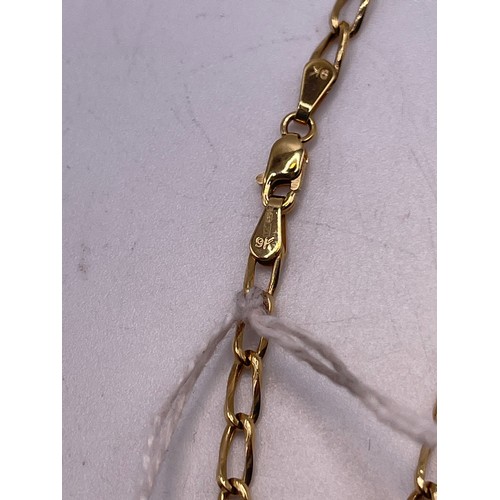 585 H - 9ct Gold Bracelet /Ankle chain   1.4g