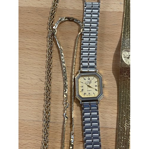 585 W - 3 Ladies Watches + 2 metal chains