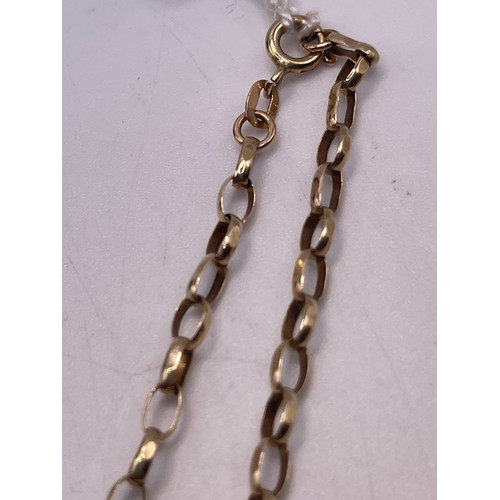 240I - 9ct Gold Bracelet /Ankle  2.2g