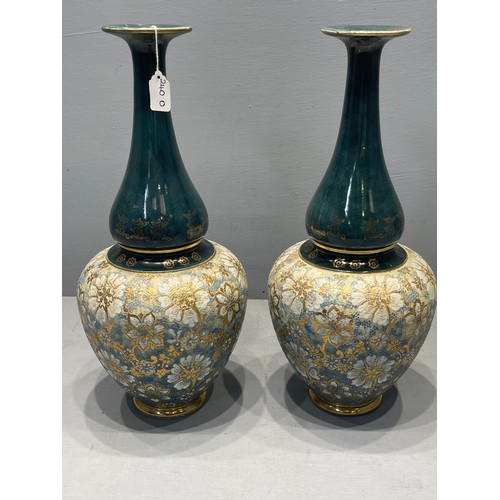 240 O - Pair of Doulton Lambeth Vases