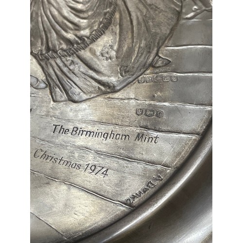 240q - 1974 Silver Christmas plate 213g