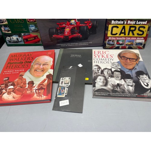 240r - Quantity books on formula 1 history and classic cars and Murray Walker book