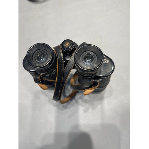 240u - Pair binoculars in leather case