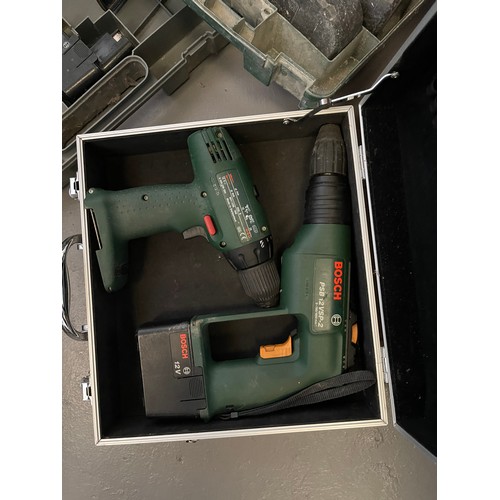 129 - Collection bosch drills in cases