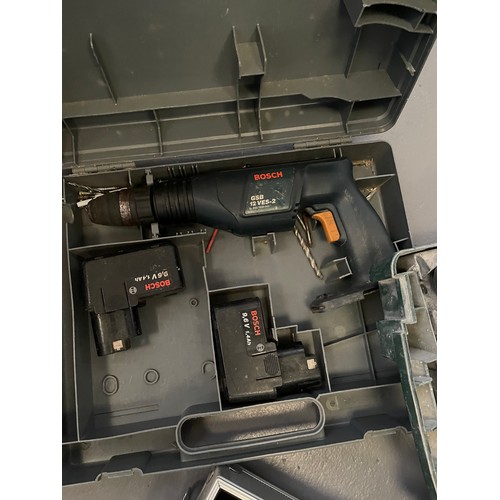 129 - Collection bosch drills in cases