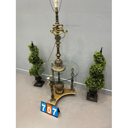 707 - Unusual French gilt lamp/table (very impressive)