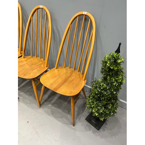 729 - set of 4 blonde ercol chairs (good colour)