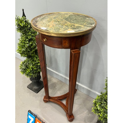 752 - French marble top round table marble top A/F